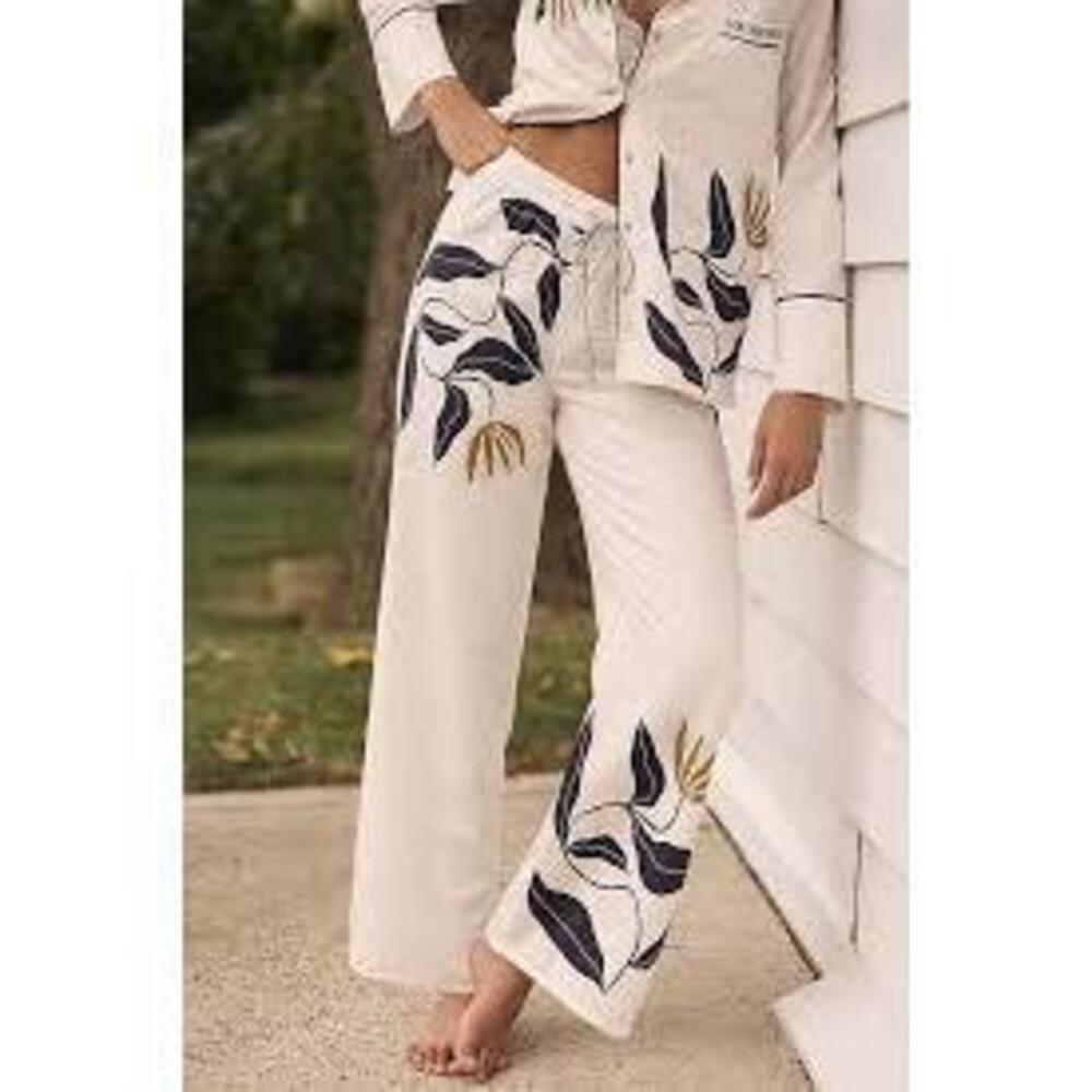 Kenzie Parrott for Anthropologie Graphic Pyjama Bottoms L NWT